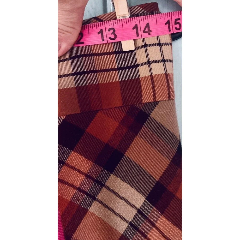 The Limited Y2K Pencil Skirt Plaid Women's Size 4 Orange - Picture 2 of 7